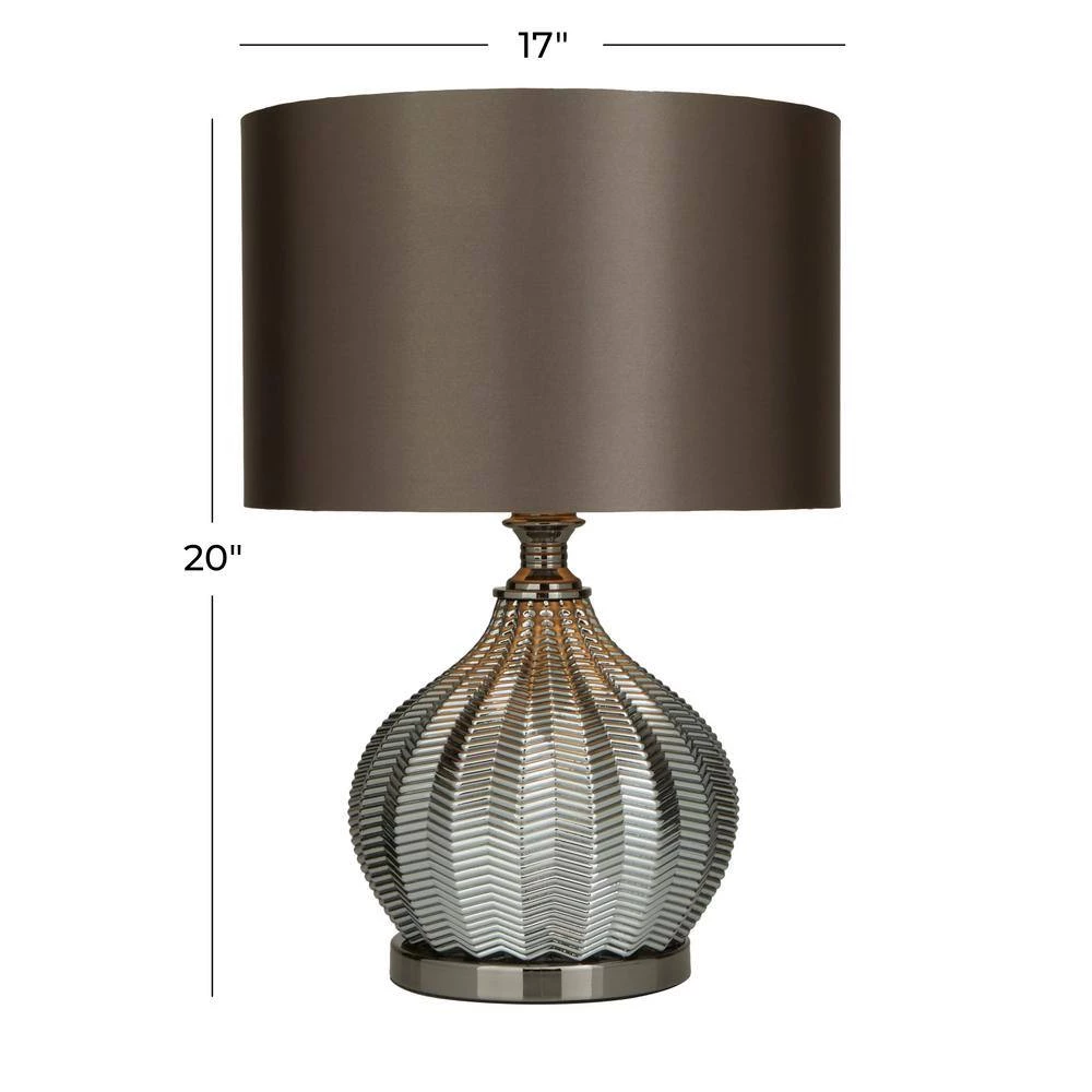 20 In. Black Polyester Transitional Table Lamp by Litton Lane 10 20 In. Black Polyester Transitional Table Lamp by Litton Lane - Image 8