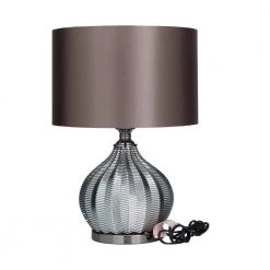 20 In. Black Polyester Transitional Table Lamp by Litton Lane 15 20 In. Black Polyester Transitional Table Lamp by Litton Lane -Litton Lane Sales silver litton lane table lamps 040047 c3 1000