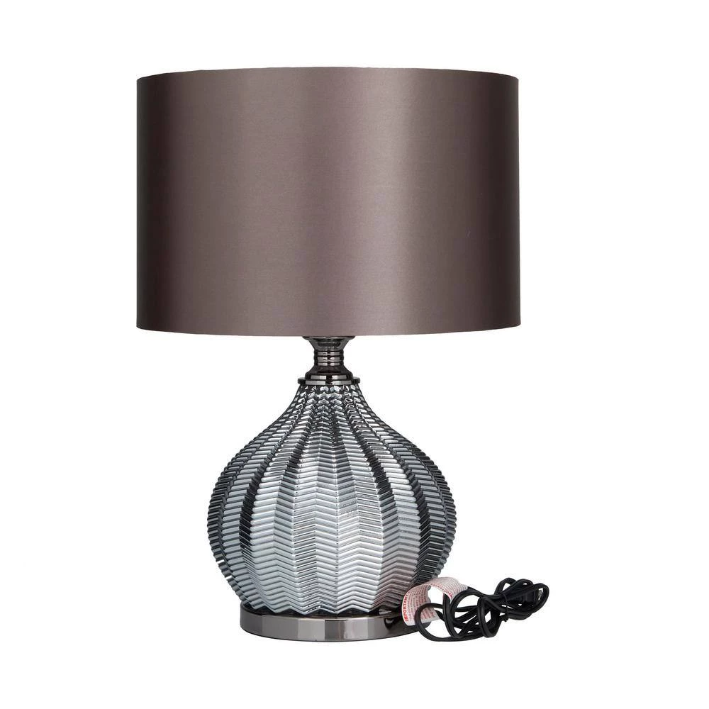 20 In. Black Polyester Transitional Table Lamp by Litton Lane 7 20 In. Black Polyester Transitional Table Lamp by Litton Lane - Image 5