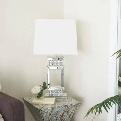 29 in. Silver Wood Glam Table Lamp by Litton Lane 17 29 in. Silver Wood Glam Table Lamp by Litton Lane -Litton Lane Sales silver litton lane table lamps 040164 31 1000