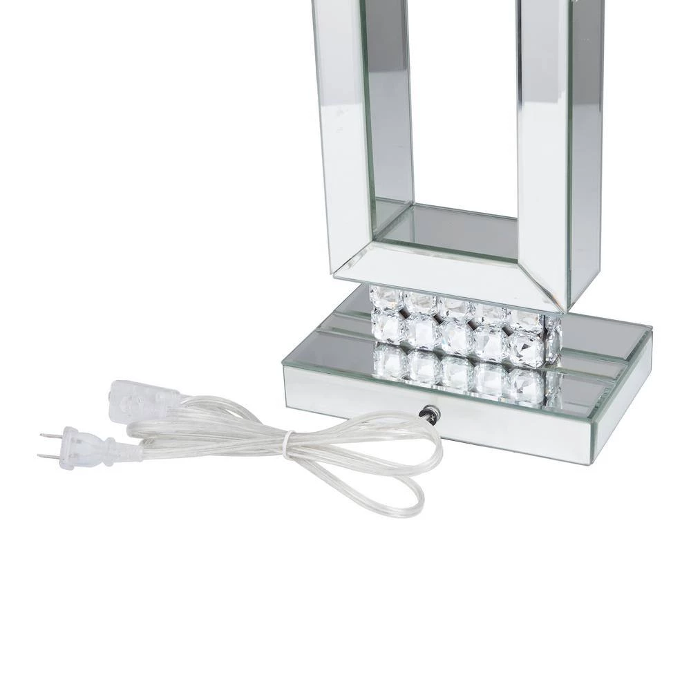 29 in. Silver Wood Glam Table Lamp by Litton Lane 7 29 in. Silver Wood Glam Table Lamp by Litton Lane - Image 5