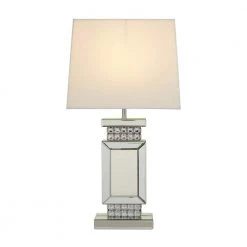 29 in. Silver Wood Glam Table Lamp by Litton Lane