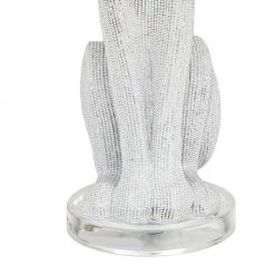 29 in. White Polystone Glam Table Lamp (Set of 2) by Litton Lane -Litton Lane Sales silver litton lane table lamps 040388 44 1000