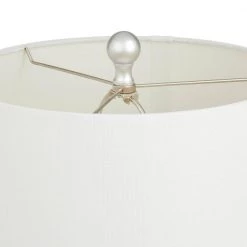 29 in. White Polystone Glam Table Lamp (Set of 2) by Litton Lane -Litton Lane Sales silver litton lane table lamps 040388 e1 1000