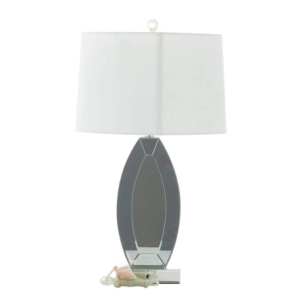 29 in. Silver Glass Glam Table Lamp by Litton Lane 6 29 in. Silver Glass Glam Table Lamp by Litton Lane - Image 4