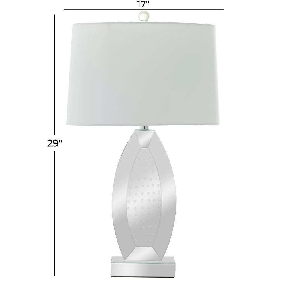 29 in. Silver Glass Glam Table Lamp by Litton Lane 11 29 in. Silver Glass Glam Table Lamp by Litton Lane - Image 9