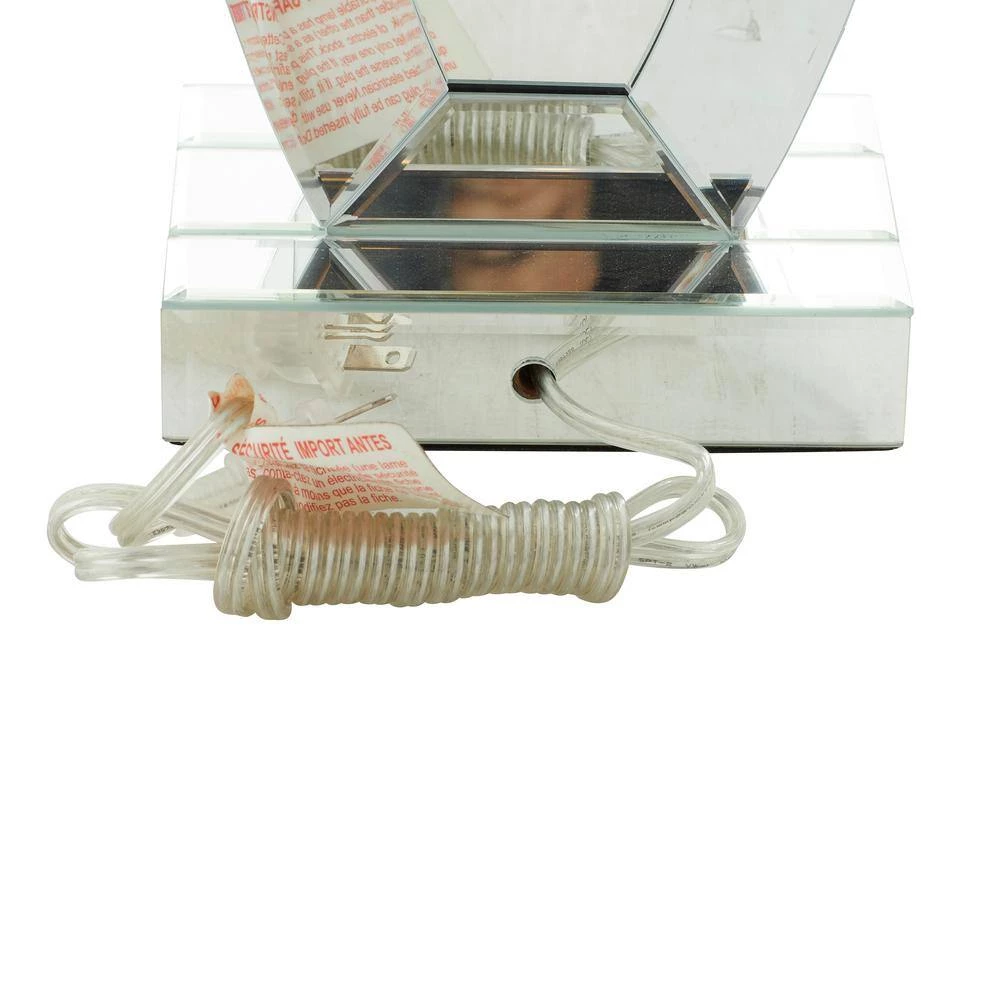 29 in. Silver Glass Glam Table Lamp by Litton Lane 10 29 in. Silver Glass Glam Table Lamp by Litton Lane - Image 8