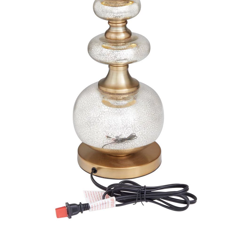 30 in. Gold Linen Transitional Buffet Lamp by Litton Lane 7 30 in. Gold Linen Transitional Buffet Lamp by Litton Lane - Image 5