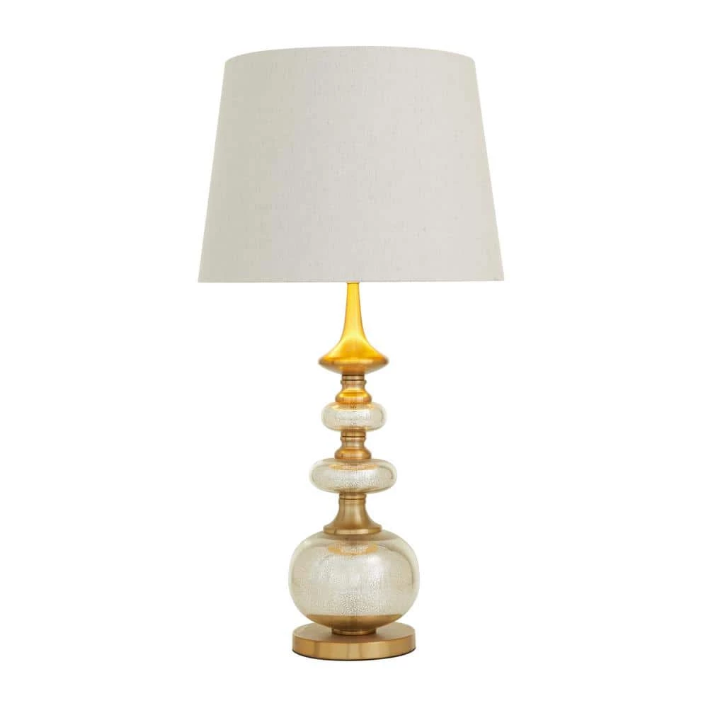 30 in. Gold Linen Transitional Buffet Lamp by Litton Lane 3 30 in. Gold Linen Transitional Buffet Lamp by Litton Lane