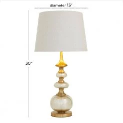 30 in. Gold Linen Transitional Buffet Lamp by Litton Lane 16 30 in. Gold Linen Transitional Buffet Lamp by Litton Lane -Litton Lane Sales silver litton lane table lamps 040567 76 1000