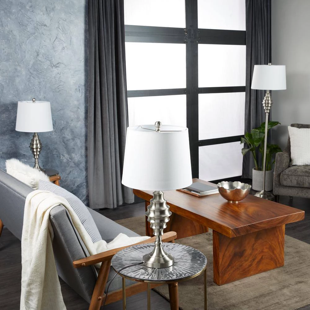 59 In. Silver Metal Coastal Table Lamp (Set of 3) by Litton Lane 13 59 In. Silver Metal Coastal Table Lamp (Set of 3) by Litton Lane - Image 11