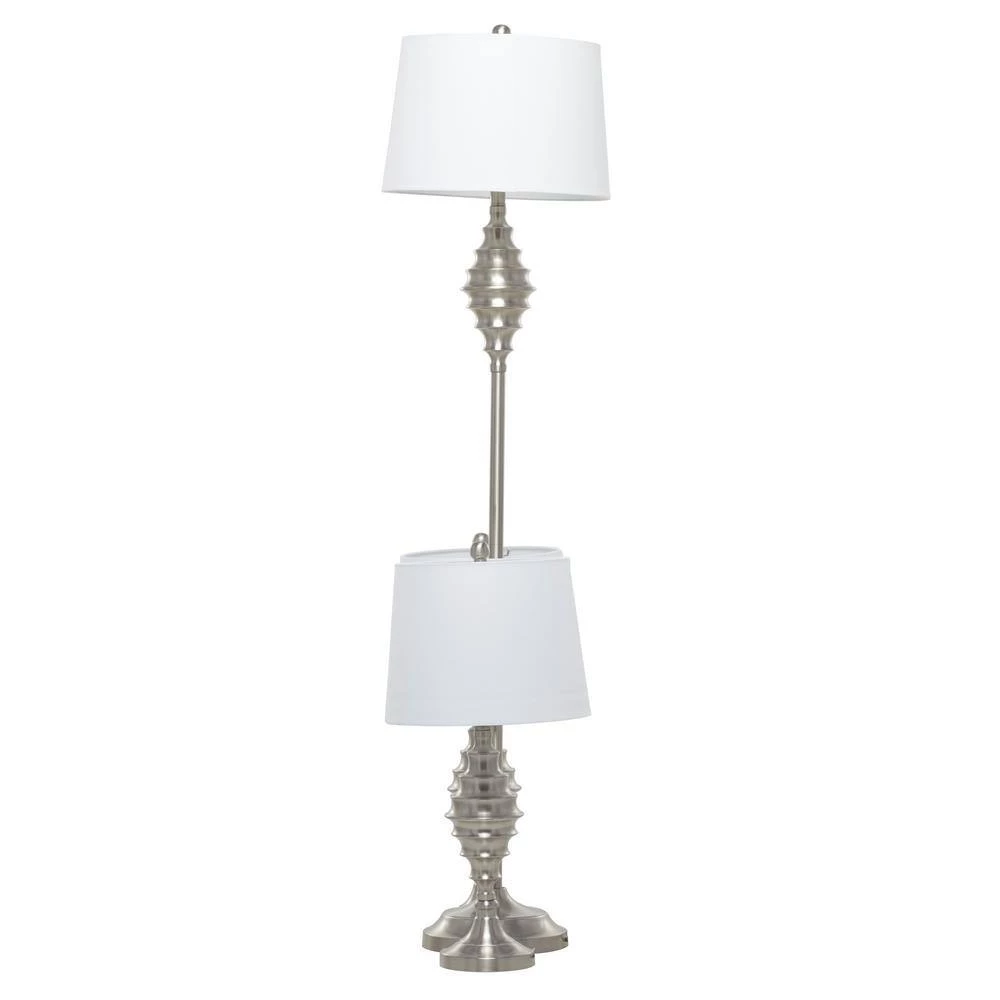 59 In. Silver Metal Coastal Table Lamp (Set of 3) by Litton Lane 8 59 In. Silver Metal Coastal Table Lamp (Set of 3) by Litton Lane - Image 6