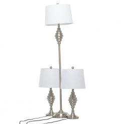 59 In. Silver Metal Coastal Table Lamp (Set of 3) by Litton Lane 17 59 In. Silver Metal Coastal Table Lamp (Set of 3) by Litton Lane -Litton Lane Sales silver litton lane table lamps 040616 c3 1000
