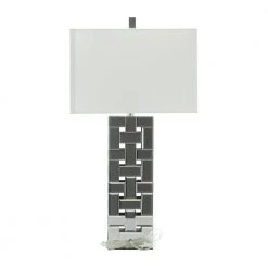 29 in. Silver Glass Glam Table Lamp (Set of 2) by Litton Lane -Litton Lane Sales silver litton lane table lamps 040743 66 1000