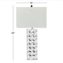 29 in. Silver Glass Glam Table Lamp (Set of 2) by Litton Lane -Litton Lane Sales silver litton lane table lamps 040743 76 1000