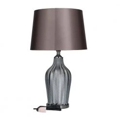25 In. Black Linen Contemporary Table Lamp by Litton Lane 13 25 In. Black Linen Contemporary Table Lamp by Litton Lane -Litton Lane Sales silver litton lane table lamps 041049 66 1000