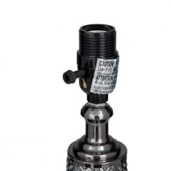 25 In. Black Linen Contemporary Table Lamp by Litton Lane 17 25 In. Black Linen Contemporary Table Lamp by Litton Lane -Litton Lane Sales silver litton lane table lamps 041049 fa 1000