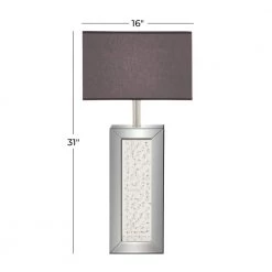 31 in. Silver Glass Table Lamp by Litton Lane -Litton Lane Sales silver litton lane table lamps 042179 76 1000