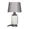 27 in. Grey Glass Modern Accent Lamp by Litton Lane