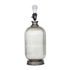 27 in. Grey Glass Modern Accent Lamp by Litton Lane 14 27 in. Grey Glass Modern Accent Lamp by Litton Lane -Litton Lane Sales silver litton lane table lamps 042681 c3 1000