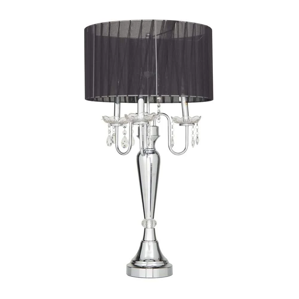 31 in. Black Metal Glam Accent Lamp by Litton Lane 3 31 in. Black Metal Glam Accent Lamp by Litton Lane