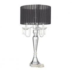 31 in. Black Metal Glam Accent Lamp by Litton Lane 13 31 in. Black Metal Glam Accent Lamp by Litton Lane -Litton Lane Sales silver litton lane table lamps 042897 66 1000