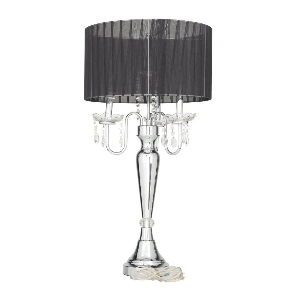 31 in. Black Metal Glam Accent Lamp by Litton Lane 7 31 in. Black Metal Glam Accent Lamp by Litton Lane - Image 5