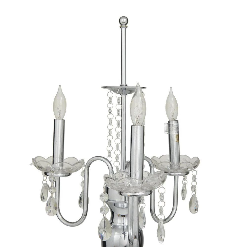 31 in. Black Metal Glam Accent Lamp by Litton Lane 5 31 in. Black Metal Glam Accent Lamp by Litton Lane - Image 3