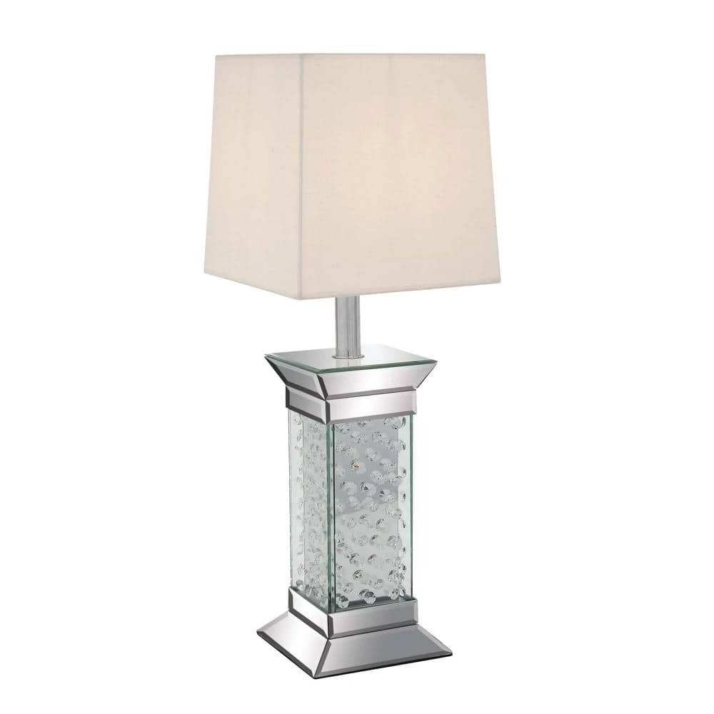 30 in. Silver Crystal Table Lamp by Litton Lane 3 30 in. Silver Crystal Table Lamp by Litton Lane