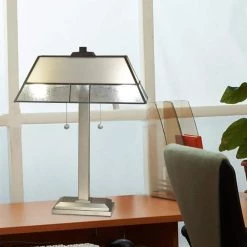 Concord 24 in. Silver Table Lamp with Fused Glass Shade by Springdale Lighting 13 Concord 24 in. Silver Table Lamp with Fused Glass Shade by Springdale Lighting -Litton Lane Sales silver springdale lighting table lamps stt16225 31 1000