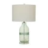 25 in. Teal Glass Modern Accent Lamp (Set of 2) by Litton Lane
