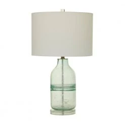 25 in. Teal Glass Modern Accent Lamp (Set of 2) by Litton Lane