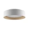 Lynch 15.75 in. 3-Light White and Beige Flush Mount Ceiling Light by Bromi Design -Litton Lane Sales white beige bromi design flush mount lights b4106wbg 64 1000