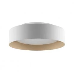 Lynch 15.75 in. 3-Light White and Beige Flush Mount Ceiling Light by Bromi Design