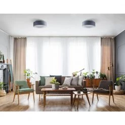 Lynch 15.75 in. Gray and White Flush Mount by Bromi Design 7 Lynch 15.75 in. Gray and White Flush Mount by Bromi Design -Litton Lane Sales white black bromi design flush mount lights b4106gw 4f 1000