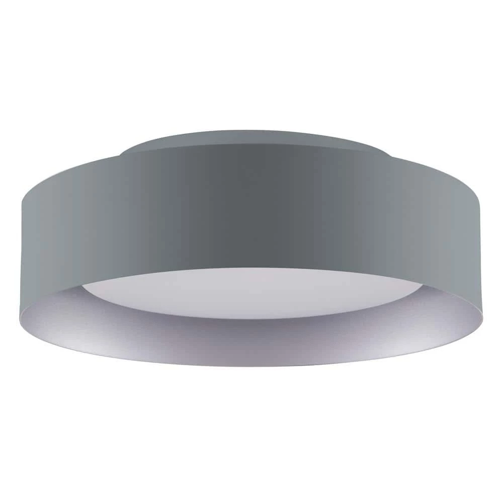 Lynch 15.75 in. Gray and White Flush Mount by Bromi Design 3 Lynch 15.75 in. Gray and White Flush Mount by Bromi Design