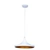Berkley 1-Light White and Gold Pendant by Bromi Design