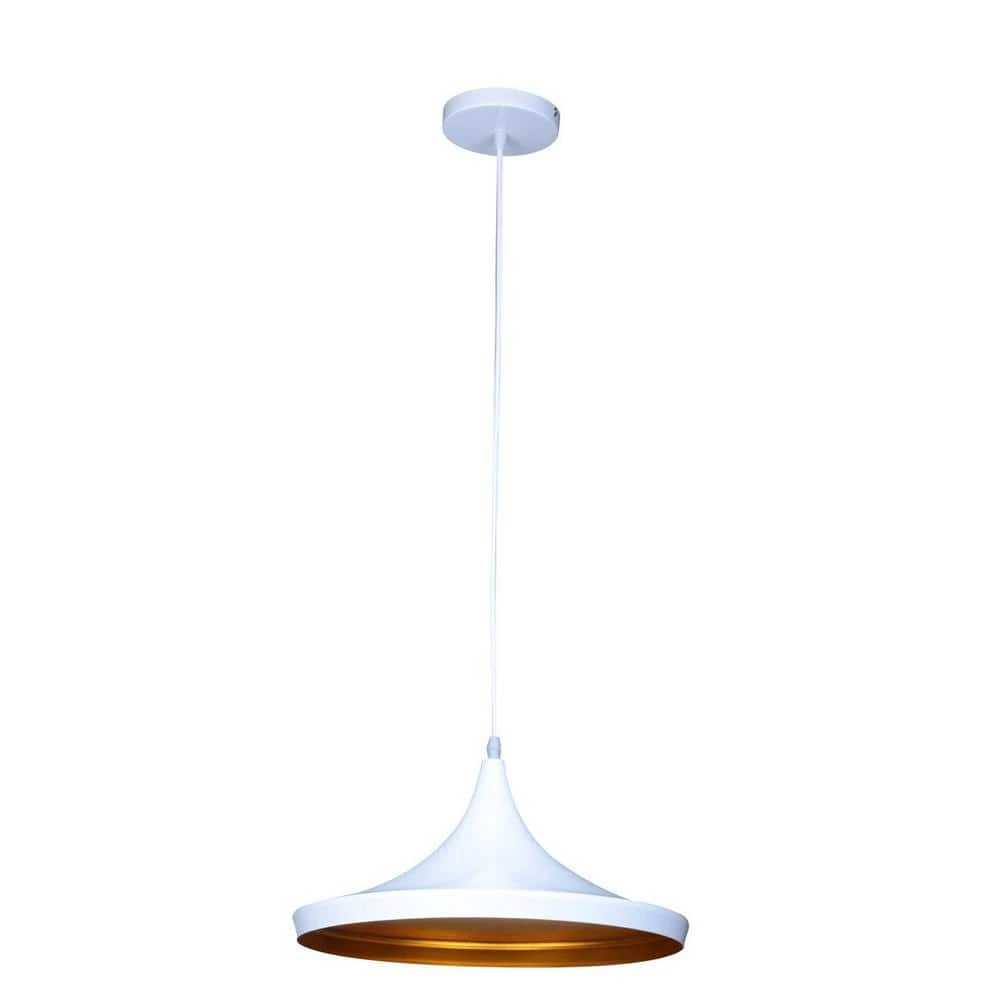 Berkley 1-Light White and Gold Pendant by Bromi Design 3 Berkley 1-Light White and Gold Pendant by Bromi Design