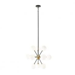10-Light White Metal Modern Chandelier by Litton Lane