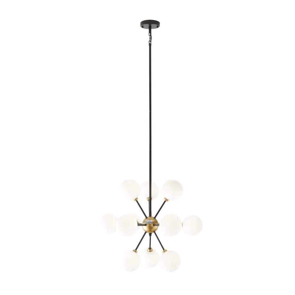 10-Light White Metal Modern Chandelier by Litton Lane 3 10-Light White Metal Modern Chandelier by Litton Lane