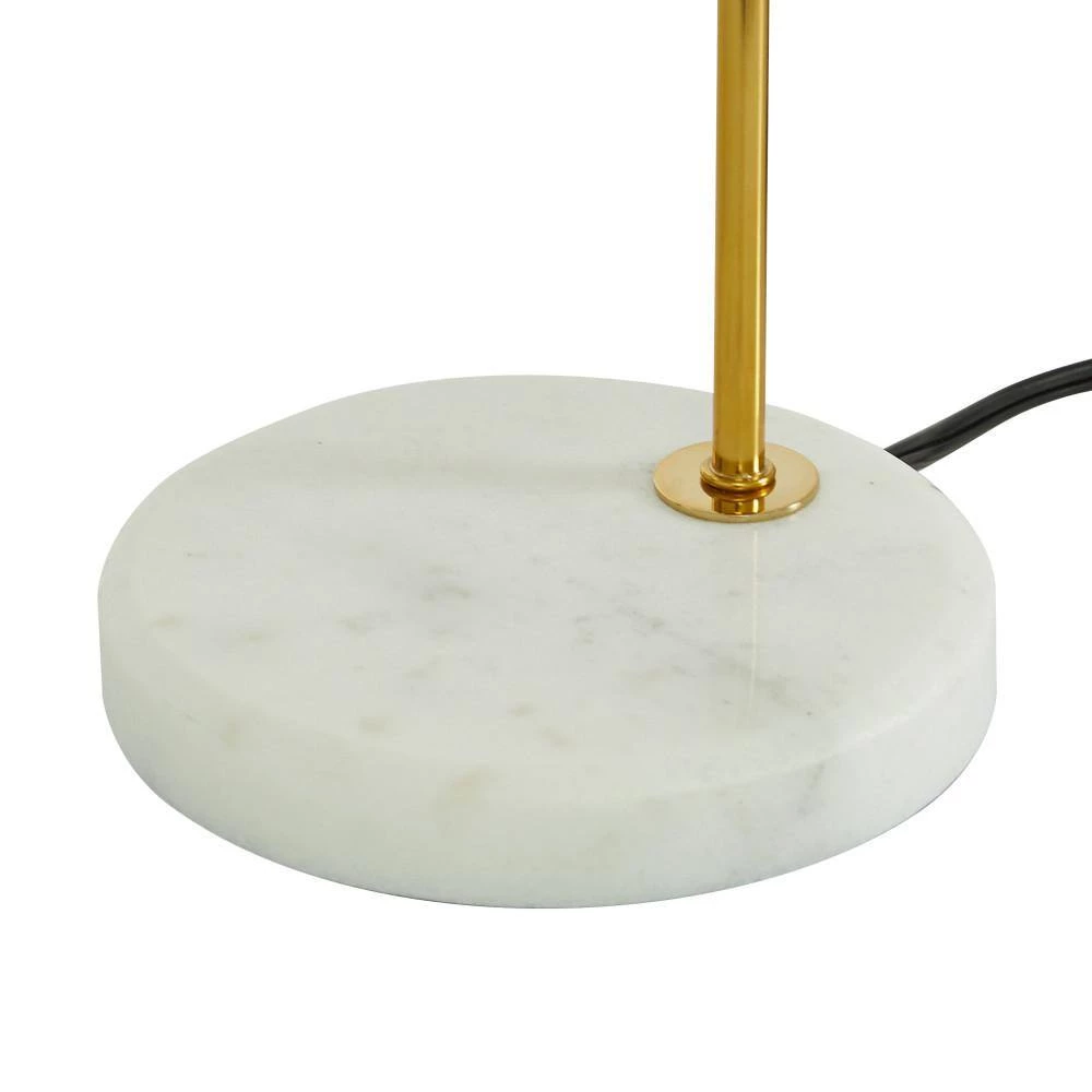 11 in. White Modern Metal Table Lamp by Litton Lane 4 11 in. White Modern Metal Table Lamp by Litton Lane - Image 2