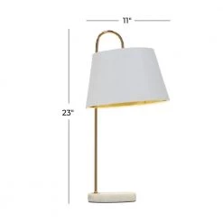 11 in. White Modern Metal Table Lamp by Litton Lane 18 11 in. White Modern Metal Table Lamp by Litton Lane -Litton Lane Sales white litton lane desk lamps 83840 76 1000