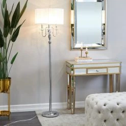 63 in. White Metal Glam Floor Lamp by Litton Lane 17 63 in. White Metal Glam Floor Lamp by Litton Lane -Litton Lane Sales white litton lane floor lamps 042548 31 1000