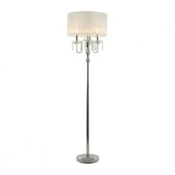 63 in. White Metal Glam Floor Lamp by Litton Lane
