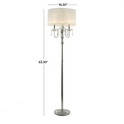 63 in. White Metal Glam Floor Lamp by Litton Lane 16 63 in. White Metal Glam Floor Lamp by Litton Lane -Litton Lane Sales white litton lane floor lamps 042548 76 1000