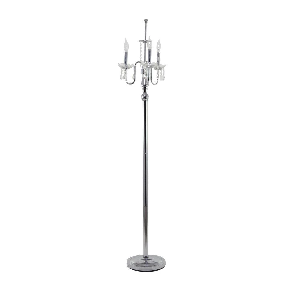 63 in. White Metal Glam Floor Lamp by Litton Lane 7 63 in. White Metal Glam Floor Lamp by Litton Lane - Image 5