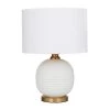 19 in. White Glass Modern Accent Lamp by Litton Lane 2 19 in. White Glass Modern Accent Lamp by Litton Lane -Litton Lane Sales white litton lane table lamps 042682 64 1000