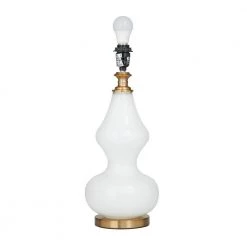 29 in. White Glass Modern Accent Lamp by Litton Lane 12 29 in. White Glass Modern Accent Lamp by Litton Lane -Litton Lane Sales white litton lane table lamps 042748 c3 1000