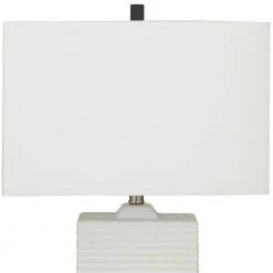 31 in. White Ceramic Modern Table Lamp by Litton Lane 11 31 in. White Ceramic Modern Table Lamp by Litton Lane -Litton Lane Sales white litton lane table lamps 042826 a0 1000