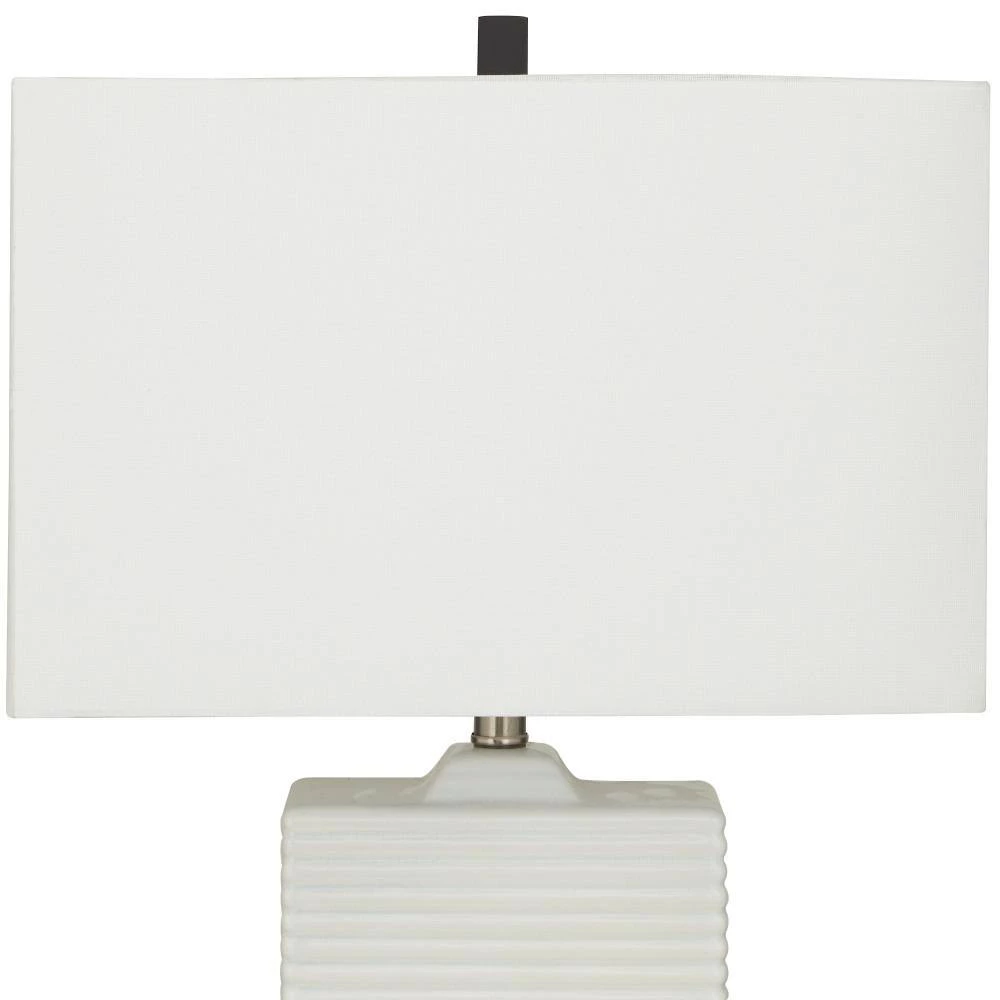 31 in. White Ceramic Modern Table Lamp by Litton Lane 5 31 in. White Ceramic Modern Table Lamp by Litton Lane - Image 3